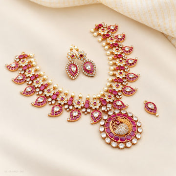 Ruby Kemp 2 in 1 style pendant Necklace Set