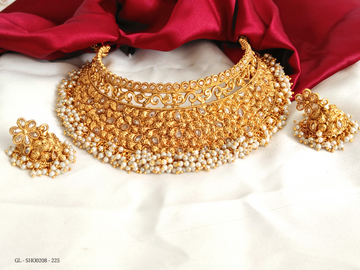 Choker Necklace -Antique gold  GL-SHO0208-225