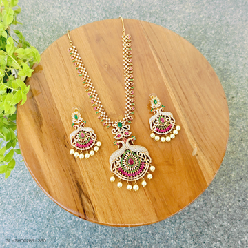 American Diamond Peacock Necklace