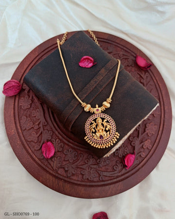One gram gold finish necklace - GL-SHO0969-100