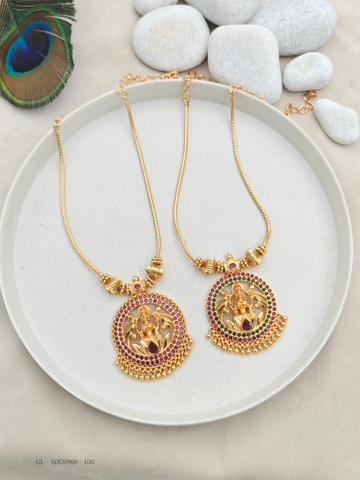 Micro gold plated Lakshmi Necklace GL-SHO0969-100