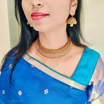 Antique CZ Choker Necklace set