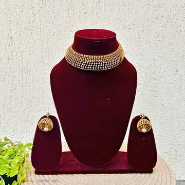 Antique CZ Choker Necklace set