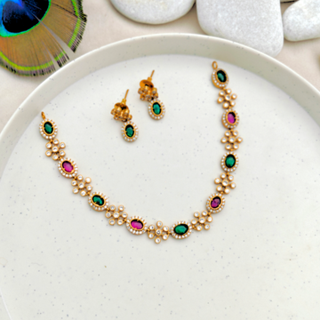 CZ Multicolor stones Short Necklace set GL-SHO1386-138