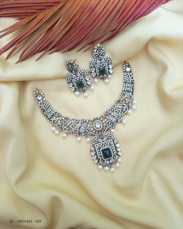 Victorian CZ Short Necklace set GL-SHO1461-435