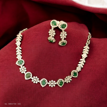 American Diamond necklace - Emerald Green GL-SHO1750-165