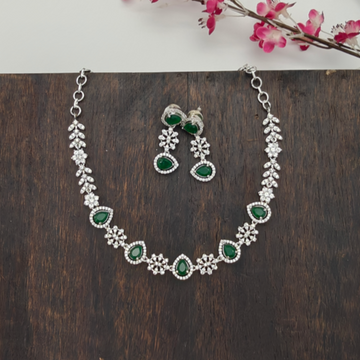 American Diamond necklace - Emerald GL-SHO1750-165