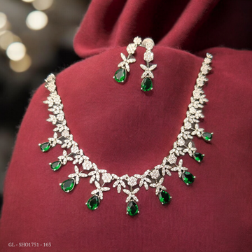 American Diamond necklace - Emerald Green GL-SHO1751-165