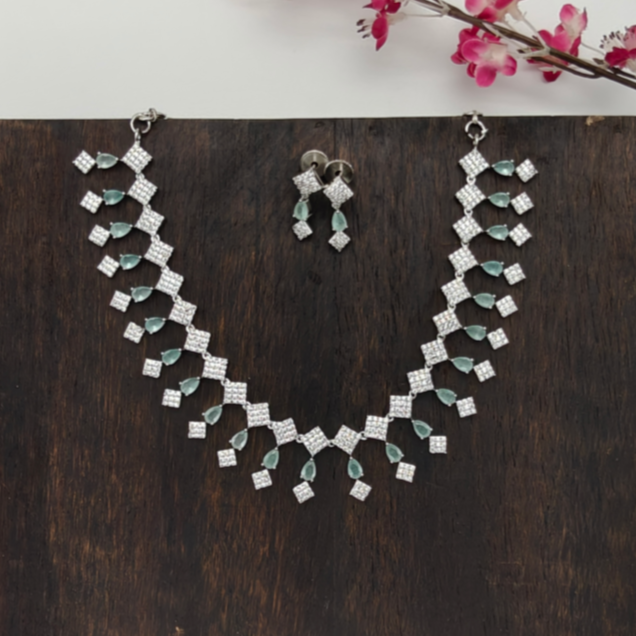 Diamond & Pastel Blue Stones