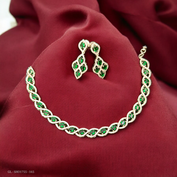 American Diamond necklace - Emerald Stone GL-SHO1755-165