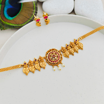 Golden coin choker necklace - GL-SHO1908-110