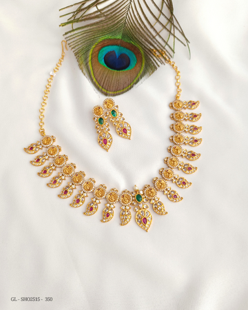 Gold finish Mango Necklace GL-SHO2515-350