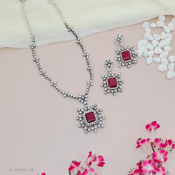 Pastel American Diamond necklace