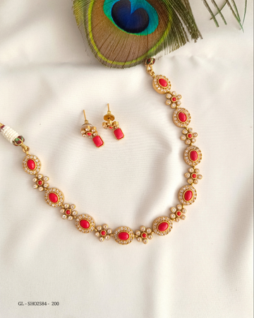 AntiqueMatt Pavazham / Coral necklace GL-SHO2584-200