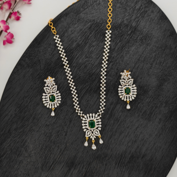 American Diamond Designer Necklace Set  GL-SHO2586-188