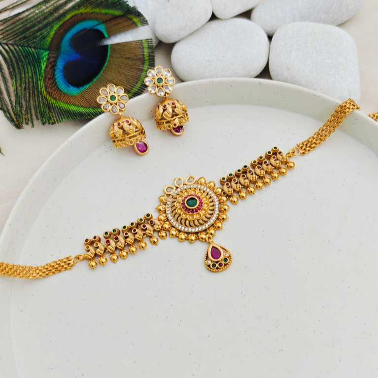 Chakra golden Hi Neck choker