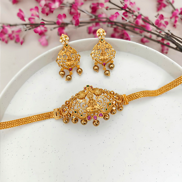 Golden temple Hi neck choker necklace - GL-SHO2605-108