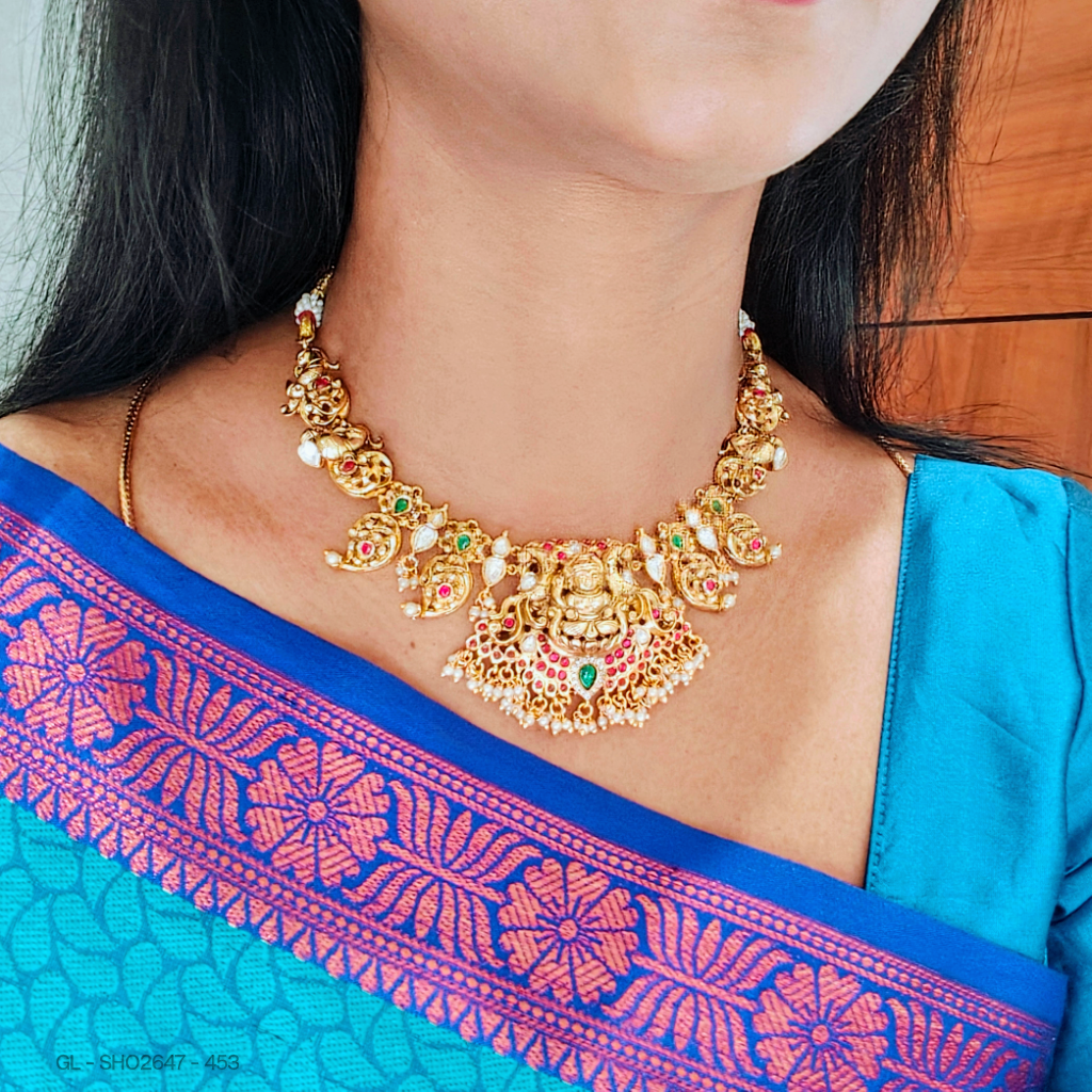 Jadau Kundan Nakshi Lakshmi necklace