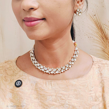 Polki Kundan Cz sequence Necklace Set GL-SHO2654-320