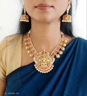 Jadau Kundan Lakshmi nakshi necklace