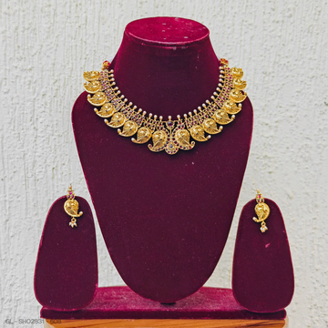 Jadau Ruby authentic Mango nakshi necklace