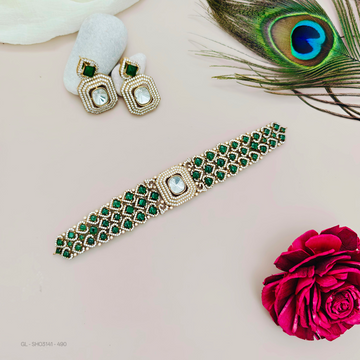 Cz choker style Mossanaite Set