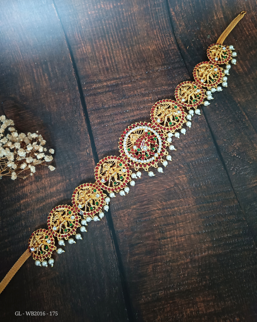 Adult size - Bharathanatiyam Dance Jewellery -Hip chain GL-WBL2016-175