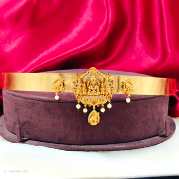 Adult hip belt Gajalakshmi pendant belt
