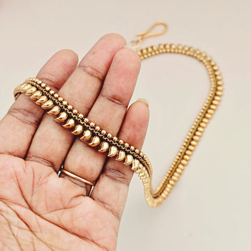 Temple Gold Finish Hip Chain with Ruby Stones Waist Belt