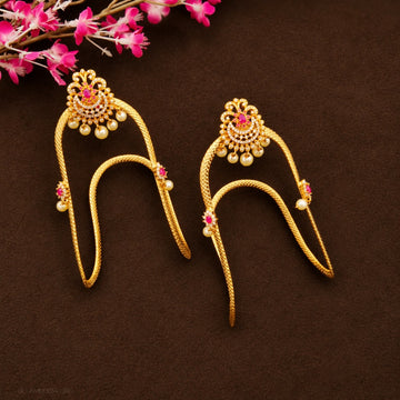 Teens [ 5 - 19 years ]Ruby stone and Flower design Armlets
