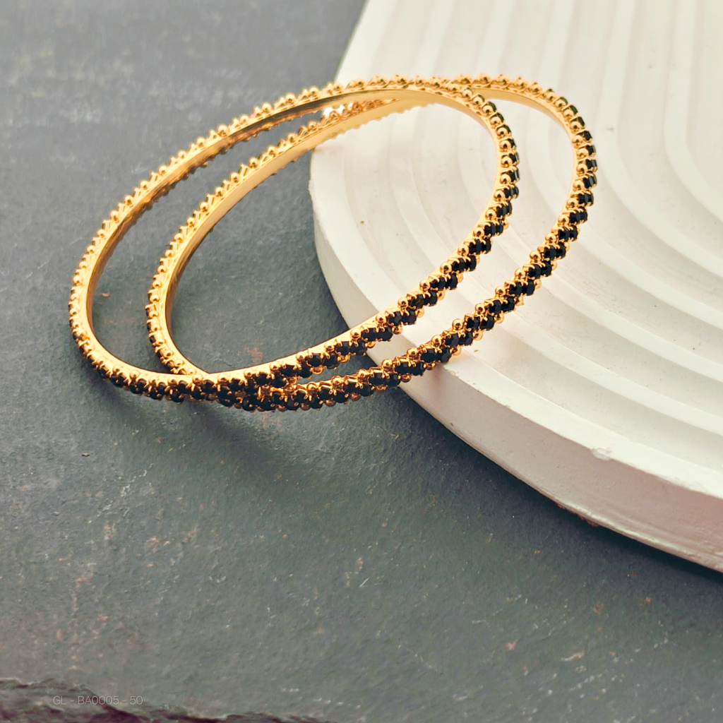 2 PC Set - Women Golden Bangles black