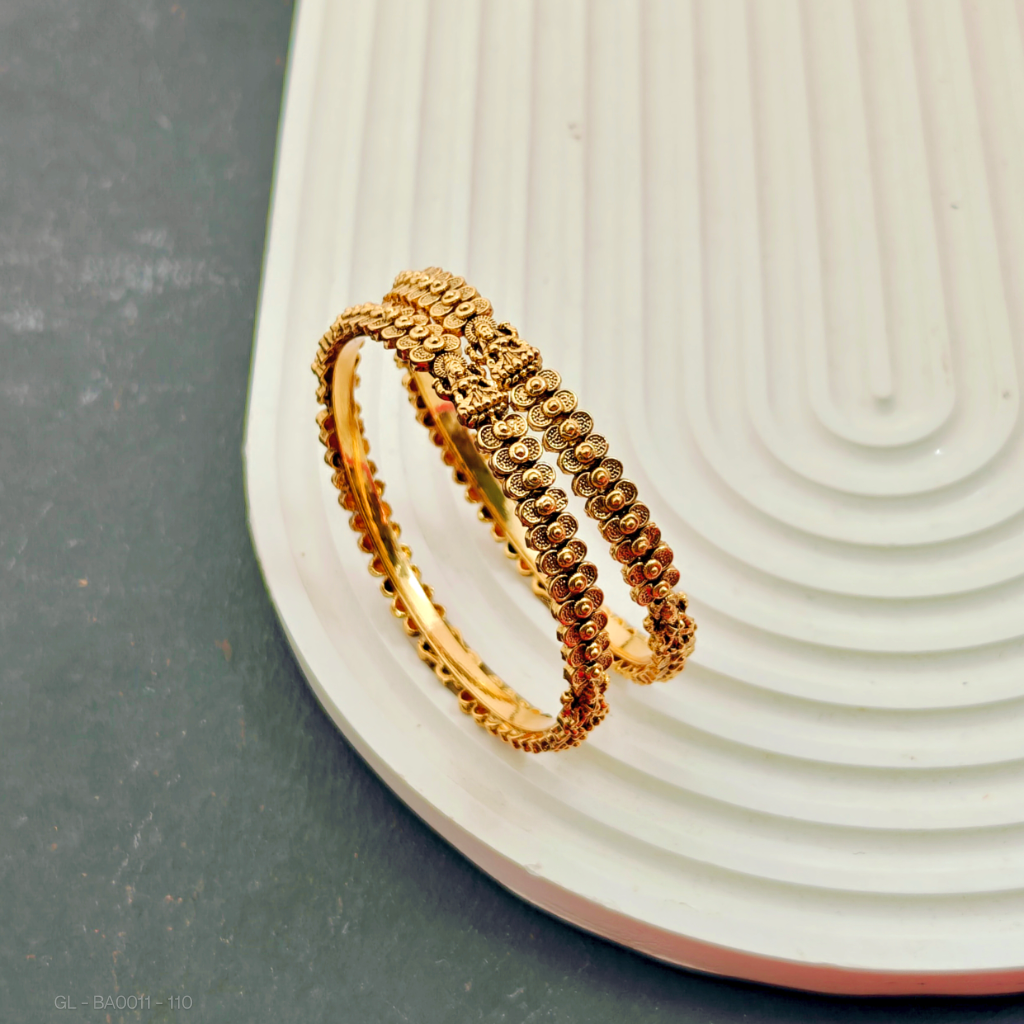 2 PC Set - Women Golden lakshmi Bangles