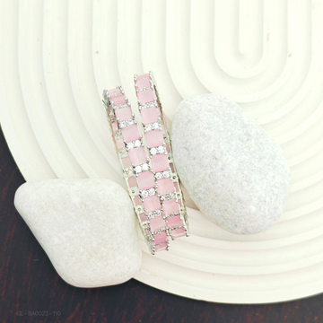 Silver polish Pastel pink bangles