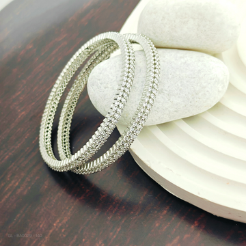 Silver Finish AD Stone Bangle Set