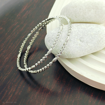 Silver finish - Stone Bangles