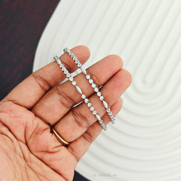 Silver finish - Stone Bangles