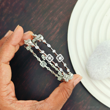 Silver finish- Raindrop Bangles
