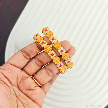 2 Pc set Ramparivaar AD Ruby Bangles GL-BA0669-130