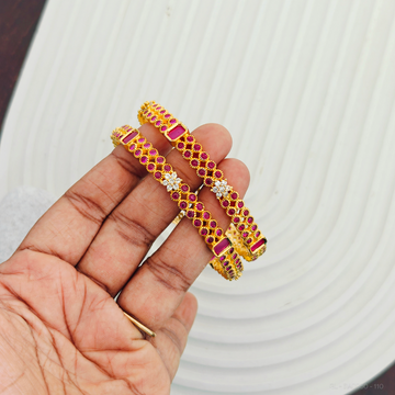 2 Pc set Ruby Stone Bangles