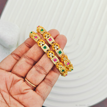 2 Pc set Cz Peacock Bangle