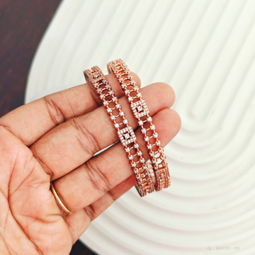 2 pc Rose gold Bangle Set