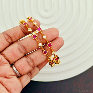 2 PC Set asymmetric Bangles-Red