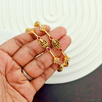 AD Ruby emerald Lakshmi Bangle