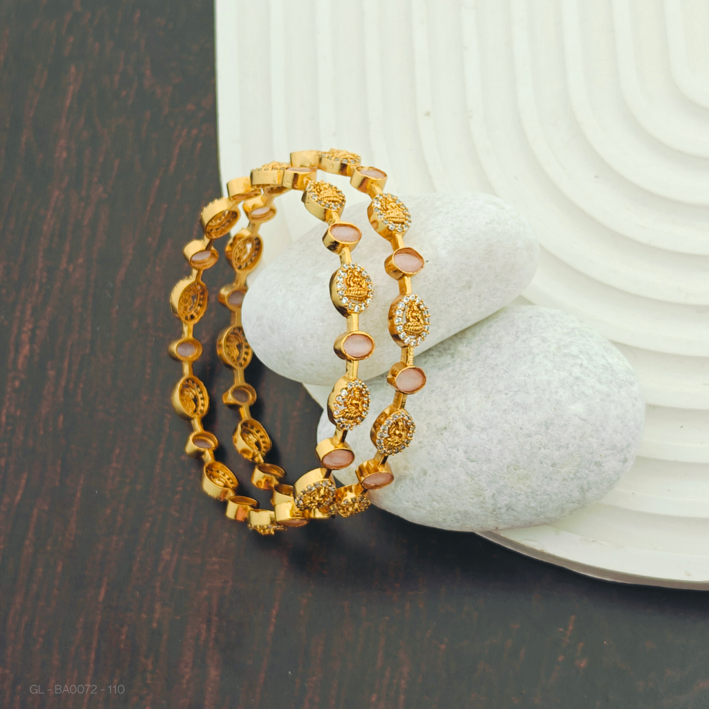 2 pc Baby Pink Bangle Set