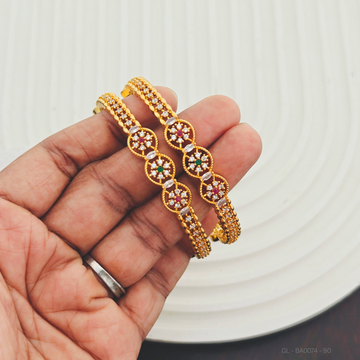 2 Pc  AD Stone multicolor Bangles
