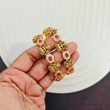 2 Pc set Ruby-Lakshmi  Bangles Set