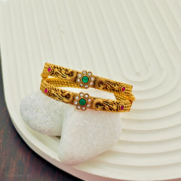 2 Pc set Knitted pattern style Peacock Bangles