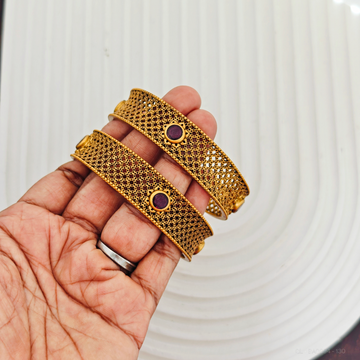 2 pc antique Checker Bangles