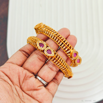 2 Pc set cz stone Bangles Set