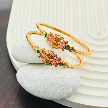 Kada style CZ Mango bangle Set